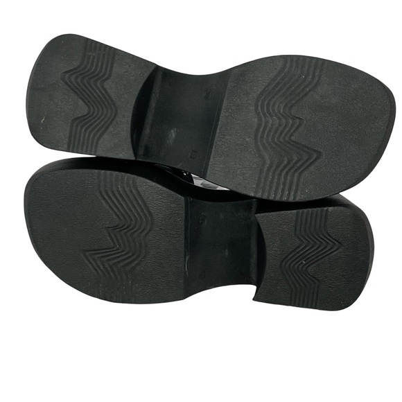 Black Chunky Platform Shoes with Studded Straps - Picture 9 of 10